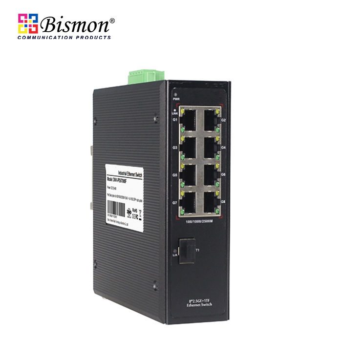 8*10/100/1000/2500Base-T  with 1*1/2.5/10G uplink SFP+ fiber port Industrial switch